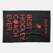 Rotes Eis - Bestes Hockeytrainer Geschirrtuch (Horizontal)