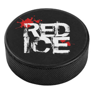 Rotes Eis Eishockey Puck