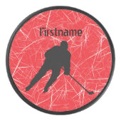 Rotes Eis - Personalisiertes Eis Eishockey Puck (Vorderseite)