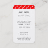 Rotes Elefantenmuster Visitenkarte (Rückseite)