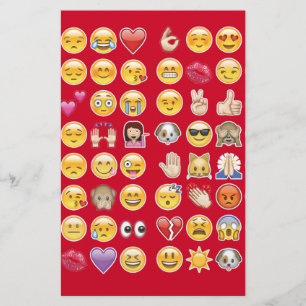rotes Emoji Briefpapier