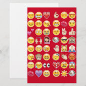 rotes Emoji Briefpapier (Vorne/Hinten)