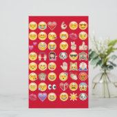 rotes Emoji Briefpapier (Stehend Vorderseite)