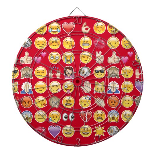 rotes Emoji Dartscheibe (vorne)