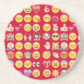 rotes Emoji Getränkeuntersetzer (Vorne)