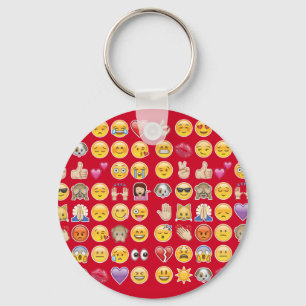 rotes Emoji Schlüsselanhänger