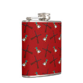 rotes Entenjagdmuster Flachmann (Rechts)