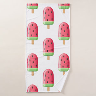 Rotes Erdbeereiscreme-Muster Badehandtuch