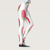 Rotes Erdbeereiscreme-Muster Leggings (Rechts)