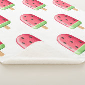 Rotes Erdbeereiscreme-Muster Sherpadecke (3/4)