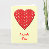 Rotes Erdbeerherz. Karte (Vorderseite)