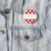 Rotes Erdbeermuster Button (Beispiel)