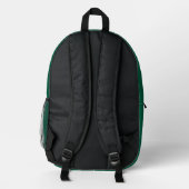 Rotes Erdbeermuster Grüne Umhängetasche Bedruckter Rucksack (Rückseite)