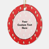 Rotes Erdbeermuster Keramikornament (Links)