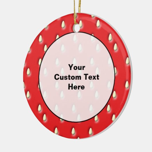 Rotes Erdbeermuster Keramikornament (Links)