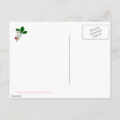Rotes Erdbeermuster Leere Postkarte (Rückseite)