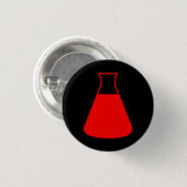 Rotes Erlenmeyer-Kolben Chemie-Knopf-Button Button (Vorne & Hinten)