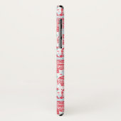 Rotes ethnisches Elefant-Muster Case-Mate iPhone Hülle (Hinten/Links)