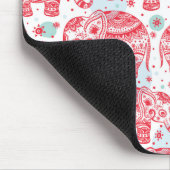Rotes ethnisches Elefant-Muster Mousepad (Ecke)