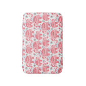 rotes ethnisches Elefantenmuster Badematte (Vorderseite Vertikal)