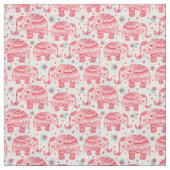 Rotes ethnisches Elefantenmuster Stoff (Muster)
