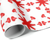 Rotes ethnisches Muster Geschenkpapier (Rolleneckpunkt)