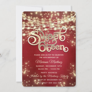 Rotes extravagantes, elegantes Streichlicht golden Einladung