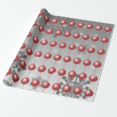 Rotes Extravagantes Weihnachtsschmuckpapier Geschenkpapier (Ungerollt)