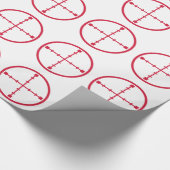Rotes Fadenkreuzgewehr Geschenkpapier (Ecke)