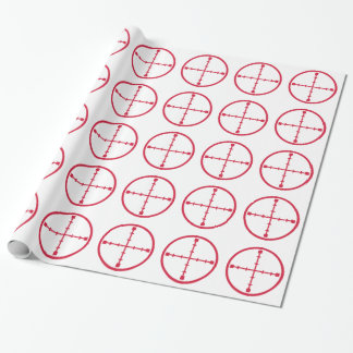 Rotes Fadenkreuzgewehr Geschenkpapier