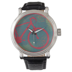 rotes Fahrrad Armbanduhr