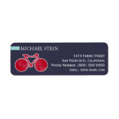 Rotes Fahrrad auf blau (Vorne)