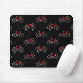 Rotes Fahrrad auf schwarz Mousepad (Mit Mouse)