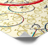 Rotes Fahrrad . Bike-Einrichtung Poster (Ecke)