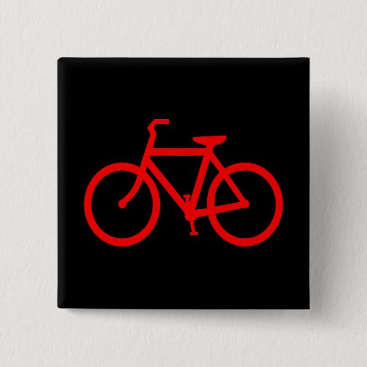 Rotes Fahrrad Button (Vorderseite)