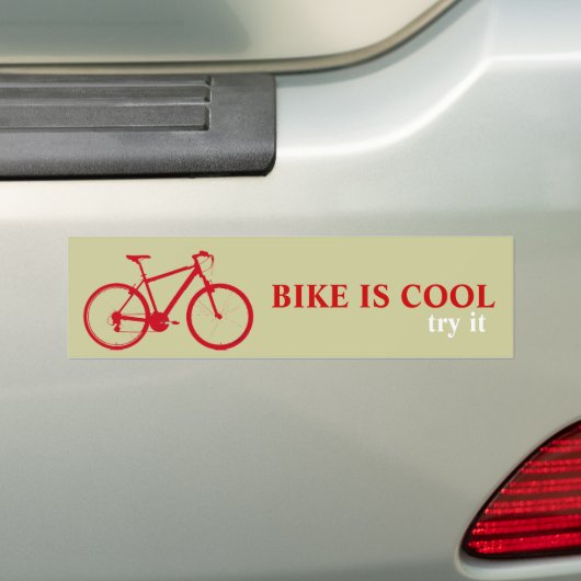 Rotes Fahrrad, Fahrrad Autoaufkleber (Auf Auto)