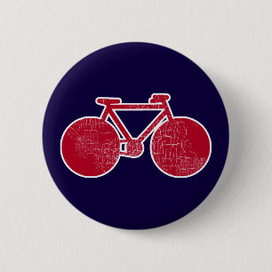 Rotes Fahrrad . Fahrrad . Bike-Thema Button