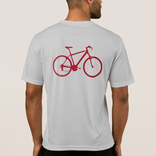 rotes Fahrrad/Fahrrad T-Shirt (Rückseite)