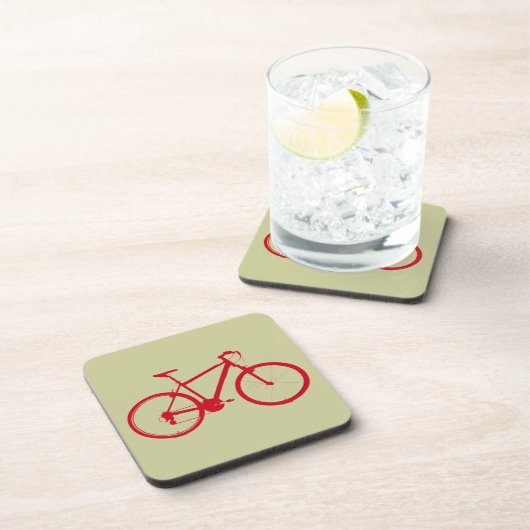 Rotes Fahrrad, Fahrrad Untersetzer (Rechte Seite)