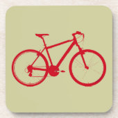 Rotes Fahrrad, Fahrrad Untersetzer (Vorderseite)