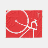 rotes Fahrrad Fleecedecke (Vorderseite (Horizontal))