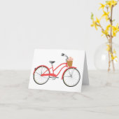 Rotes Fahrrad Karte (Gelbe Blume)