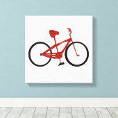 Rotes Fahrrad Leinwanddruck (Insitu (Holzboden))