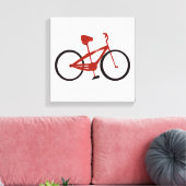 Rotes Fahrrad Leinwanddruck (Insitu (Wohnzimmer))