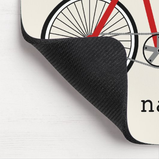 Rotes Fahrrad Mousepad (Ecke)