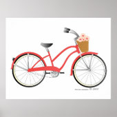 Rotes Fahrrad Poster (Vorne)