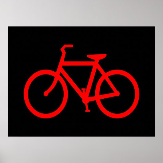 Rotes Fahrrad Poster (Vorne)