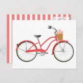 Rotes Fahrrad Postkarte (Vorne/Hinten)
