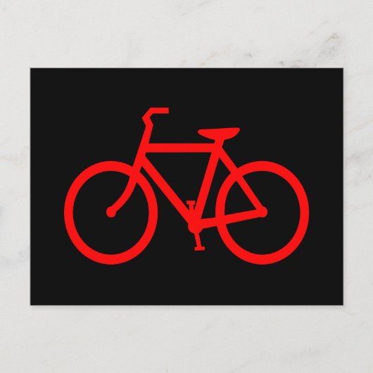 Rotes Fahrrad Postkarte (Vorderseite)