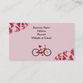 Rotes Fahrrad Visitenkarte (Rückseite)